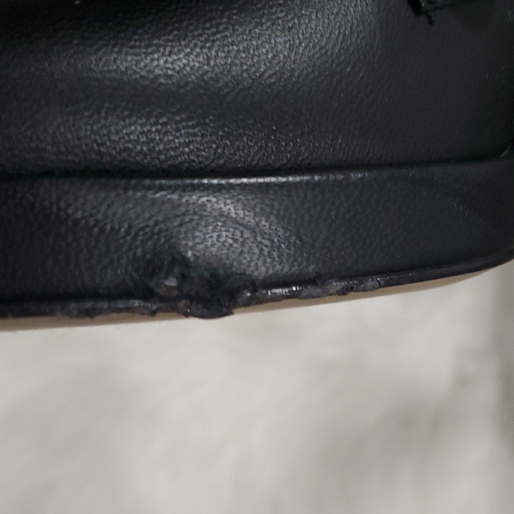 Y2k Valentino Rosalinda  Black Platform Slipon with Gold Logo - Picture 9 of 16